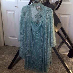 Sparkly Lace Overlay dress